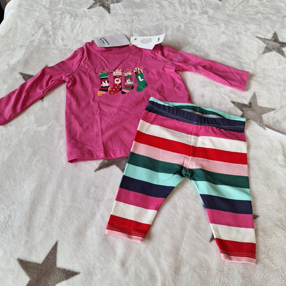 Crown‎ & Ivy Size 3M Christmas Holiday Stockings Pants Legging Set Pictures